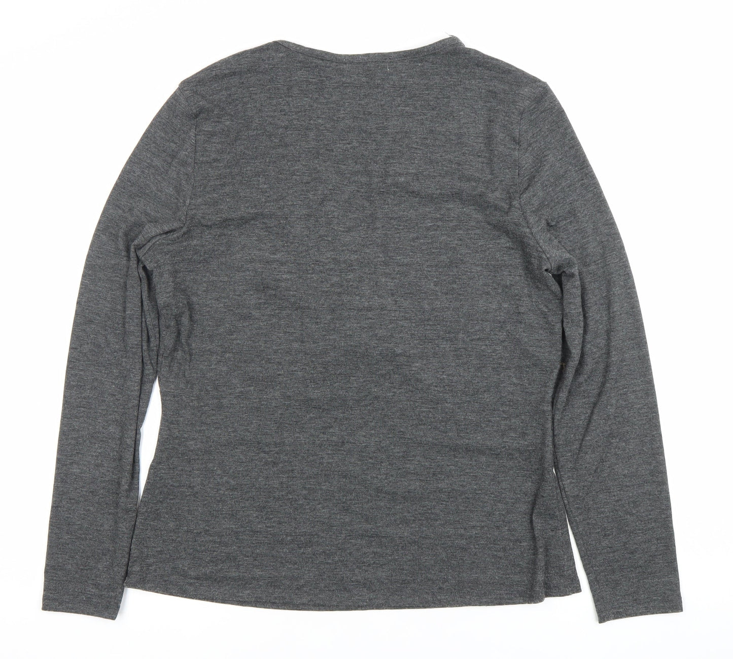 Womens UK Size 14 Oscar B Grey Wrap Blouse