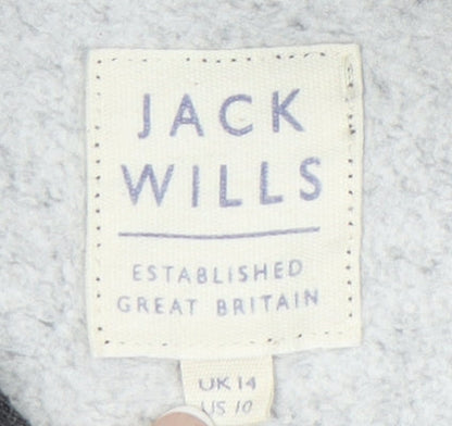 Womens UK Size 14 Jack Wills Grey Pullover Hoodie