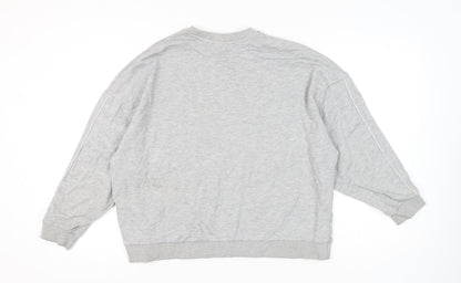 The Couture Club Womens Grey Sweatshirt Size 8 Logo Pullover