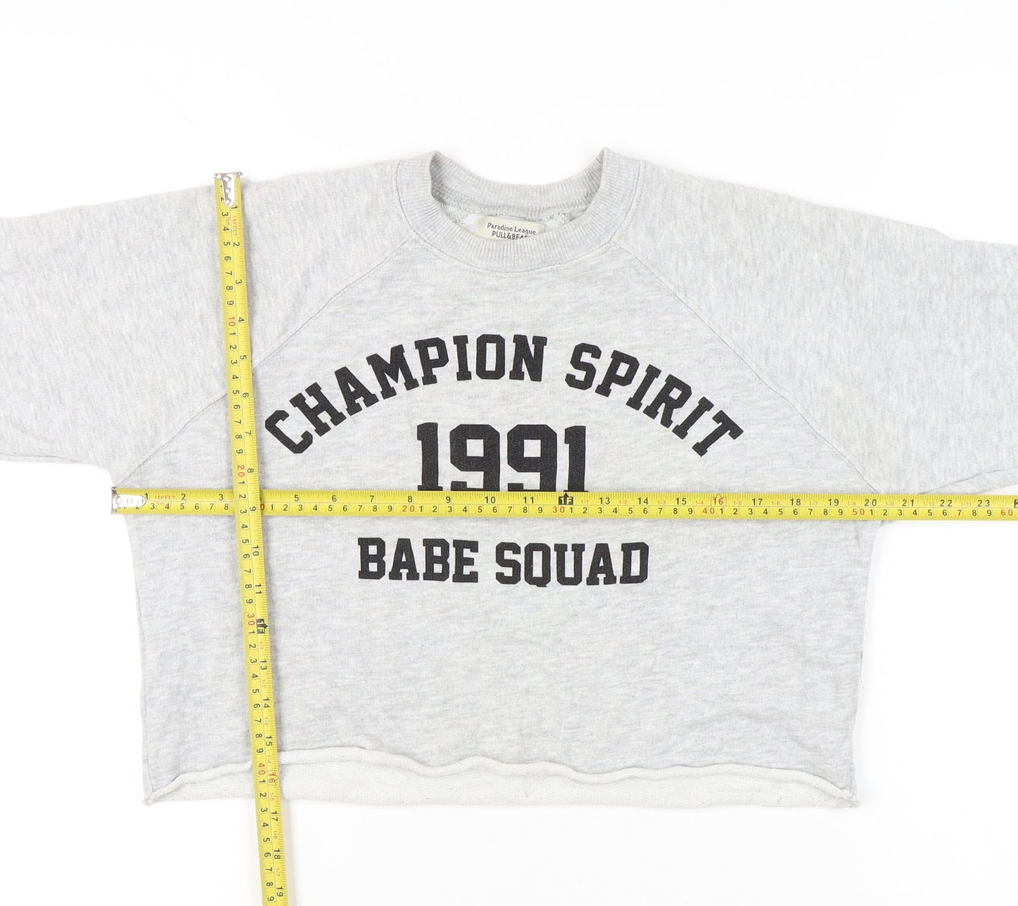 Womens UK Size XS Pull&Bear Grey Pullover Sweatshirt