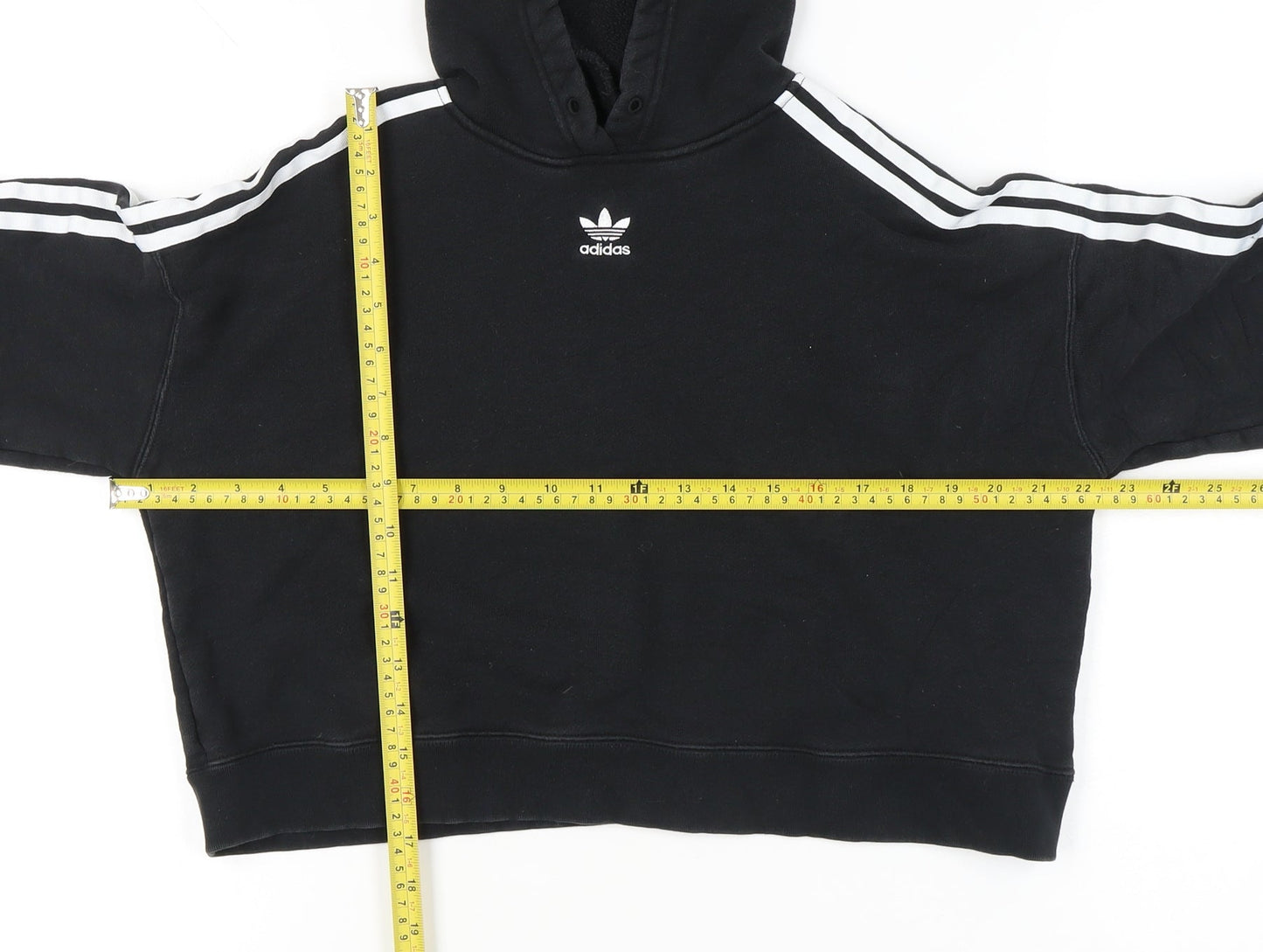 Adidas Womens Black Hoodie UK 10 Pullover Cotton Long Sleeve