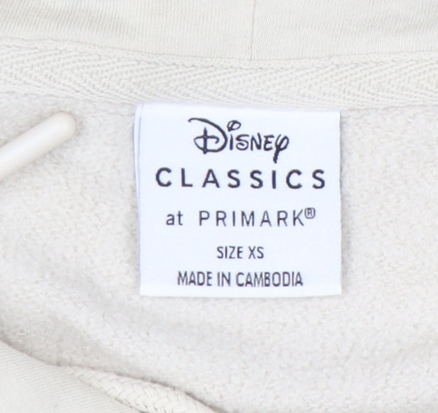 Disney Primark XS Womens Beige Simba Hoodie Pullover Graphic Print