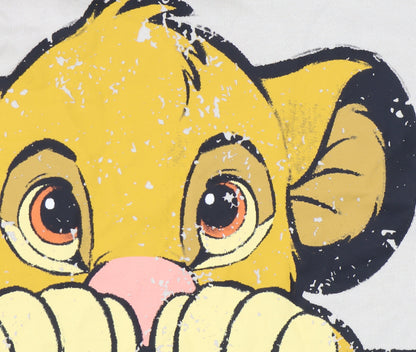 Disney Primark XS Womens Beige Simba Hoodie Pullover Graphic Print