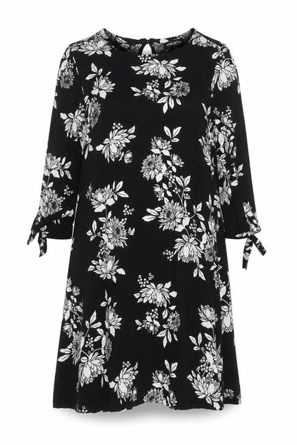 Debenhams Women’s Black Floral Shift Dress Size 12 Knee Length