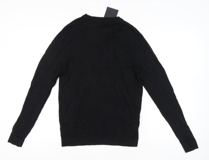 ASOS Men's Black M Pullover Crew Neck Cotton Jumper