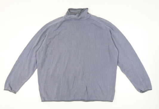 Next Men’s Blue 2XL Roll Neck Knit Jumper Casual Autumn Winter