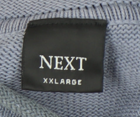 Next Men’s Blue 2XL Roll Neck Knit Jumper Casual Autumn Winter