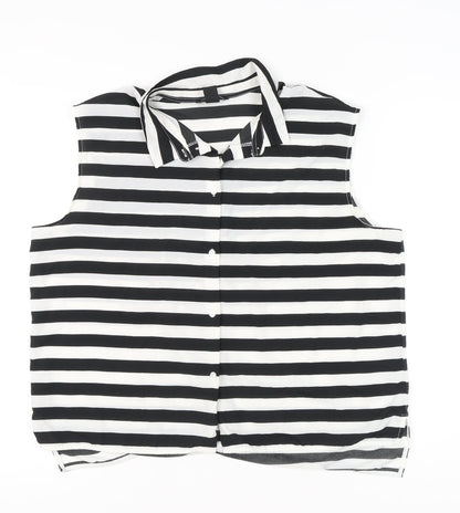 Womens UK Size L H&M Multicoloured Basic Button-Up