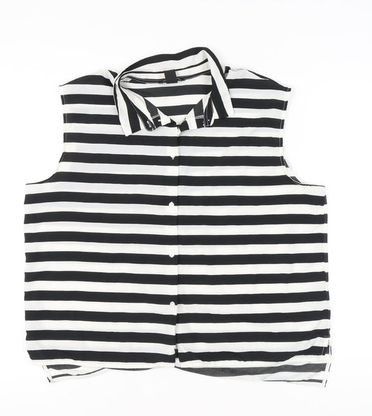 Womens UK Size L H&M Multicoloured Basic Button-Up