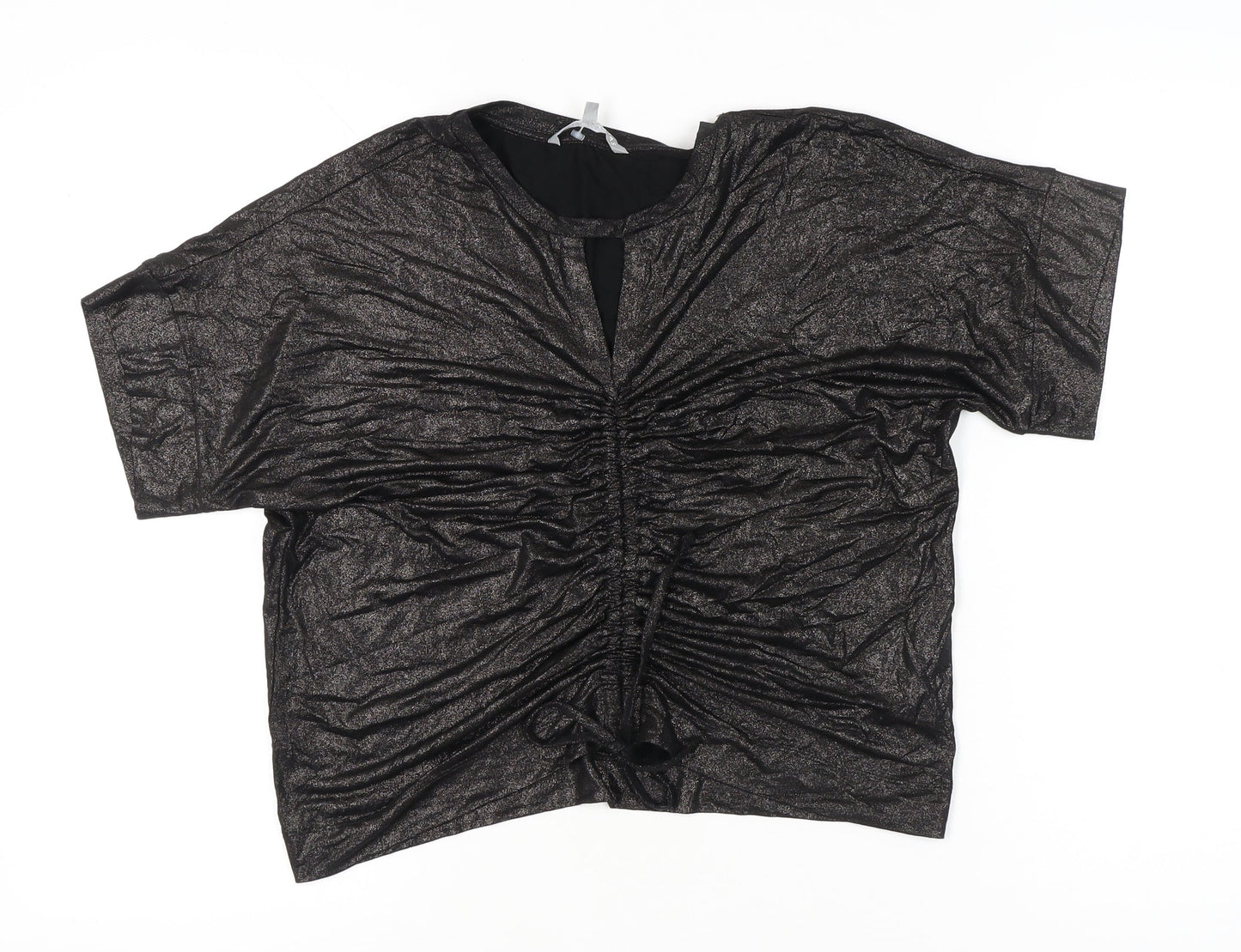Womens UK Size 10 Oliver Bonas Black Tunic Blouse