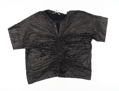 Womens UK Size 10 Oliver Bonas Black Tunic Blouse