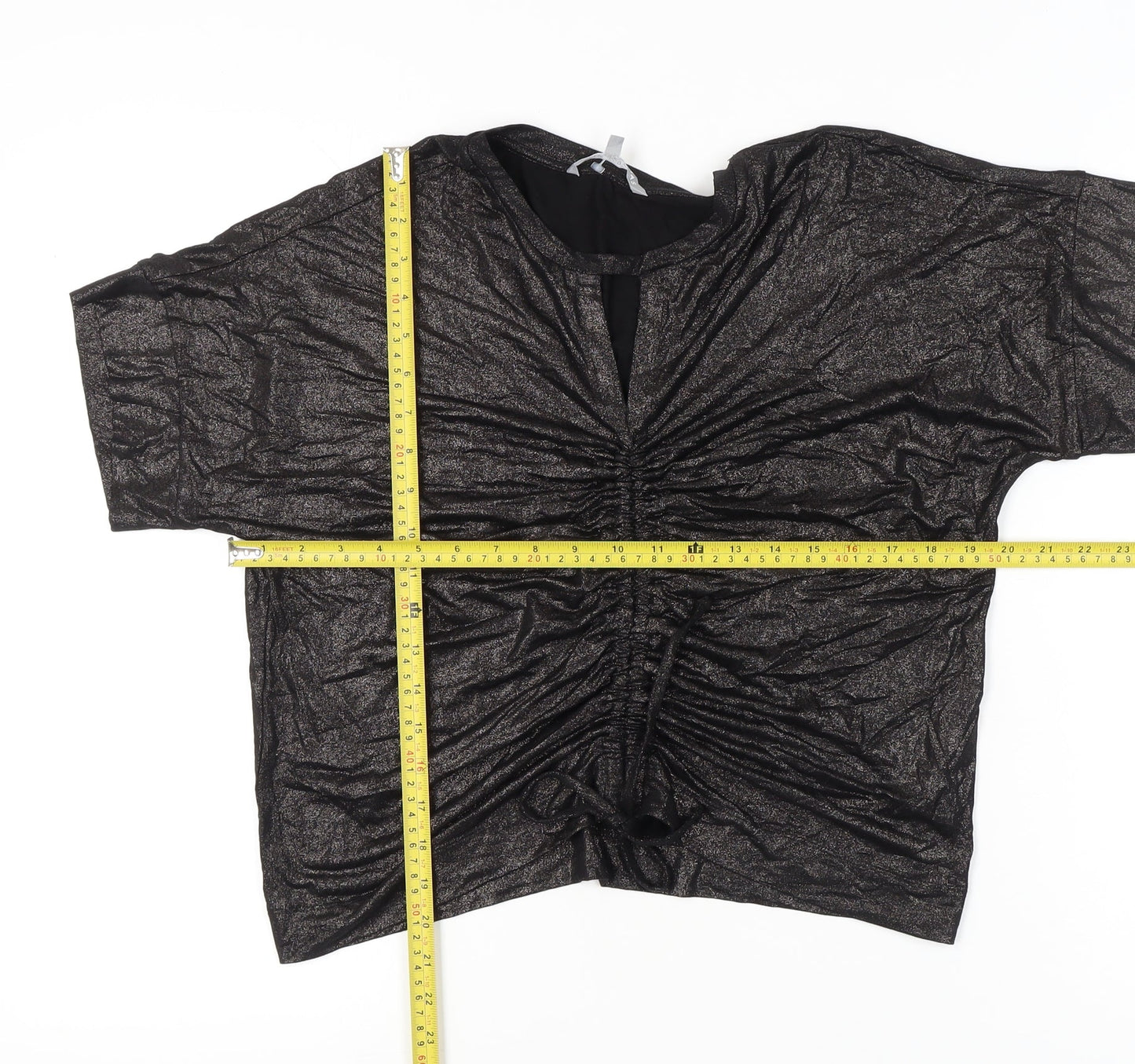 Womens UK Size 10 Oliver Bonas Black Tunic Blouse