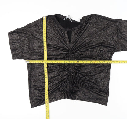 Womens UK Size 10 Oliver Bonas Black Tunic Blouse