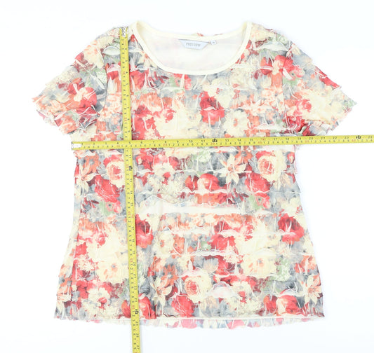 Womens UK Size 18 Preview Multicoloured Basic T-Shirt