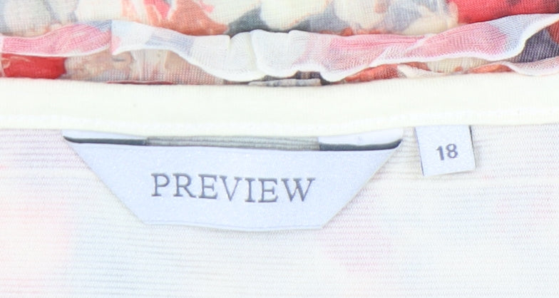 Womens UK Size 18 Preview Multicoloured Basic T-Shirt