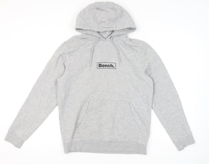 Mens UK Size L Bench Grey Pullover Hoodie