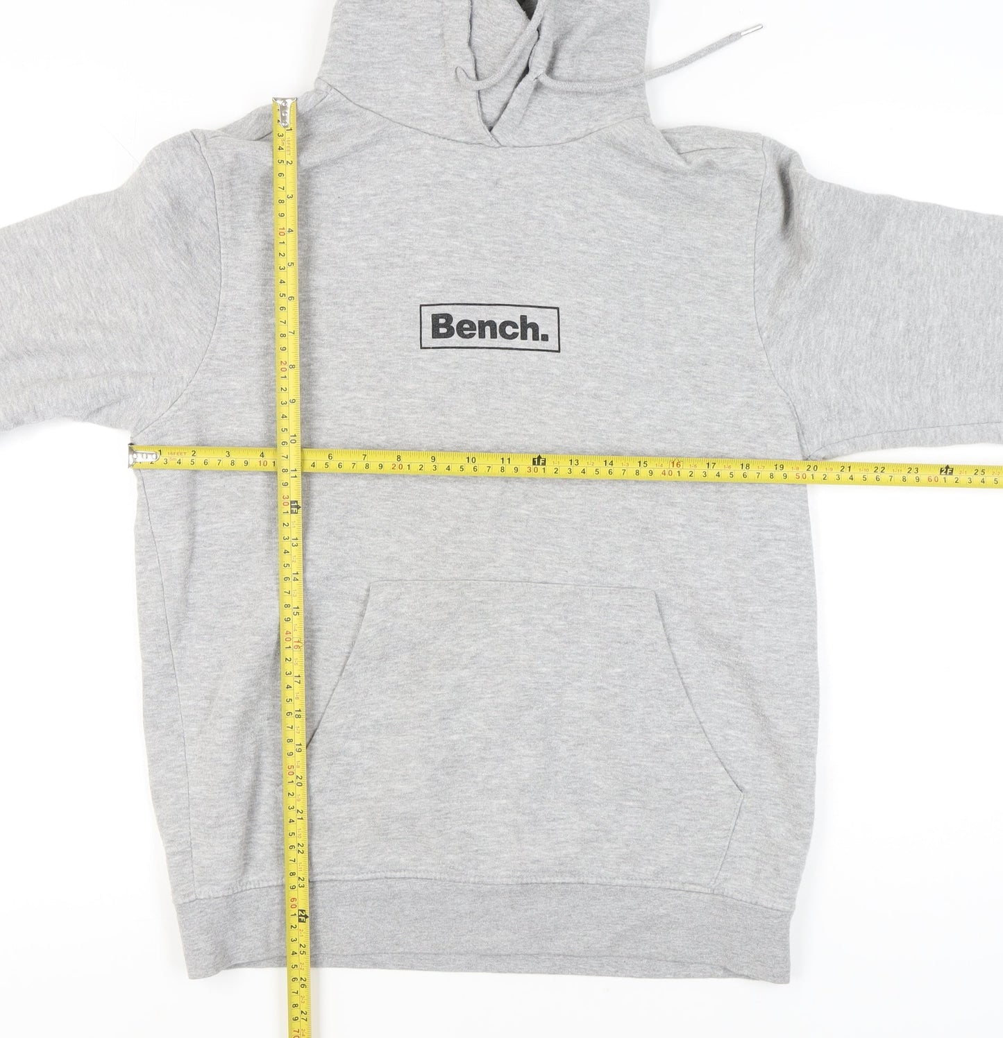 Mens UK Size L Bench Grey Pullover Hoodie