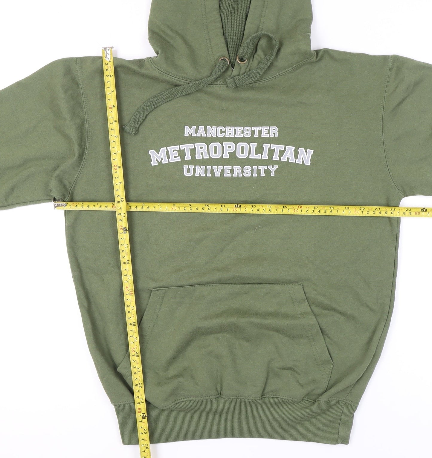 Cottonridge Men’s Green Pullover Hoodie M Manchester University Logo