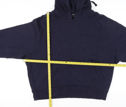 Next Women’s Navy Blue Pullover Hoodie L Cotton Blend
