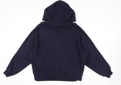 Next Women’s Navy Blue Pullover Hoodie L Cotton Blend