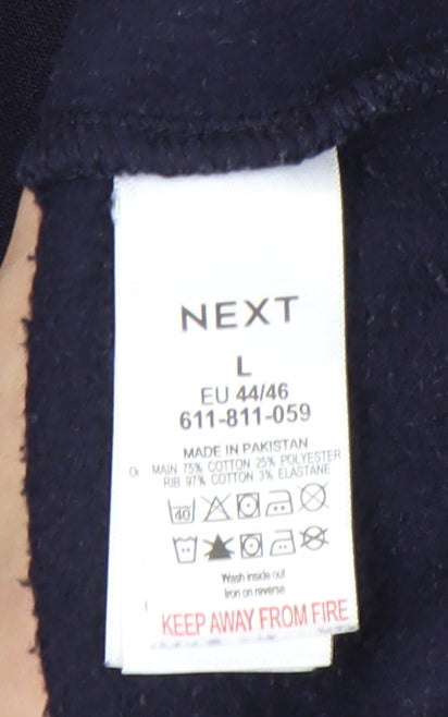 Next Women’s Navy Blue Pullover Hoodie L Cotton Blend
