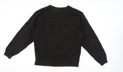 Delta Fleece Womens Black Medium Graphic Pullover Sweatshirt Vintage