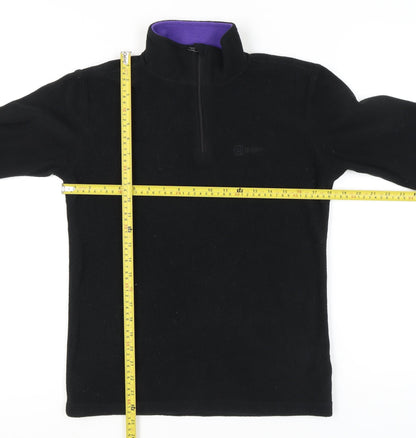Hi Gear Women’s Black Fleece Sweatshirt Size 8 Half Zip Polyester