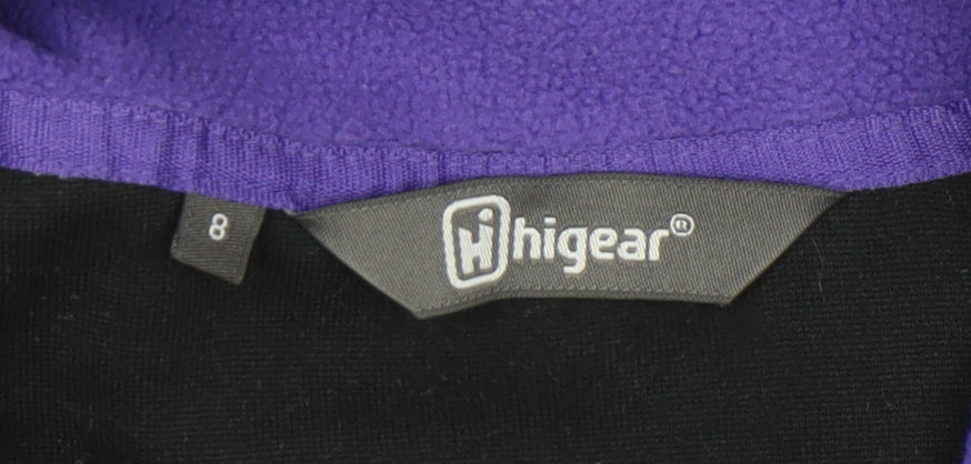 Hi Gear Women’s Black Fleece Sweatshirt Size 8 Half Zip Polyester