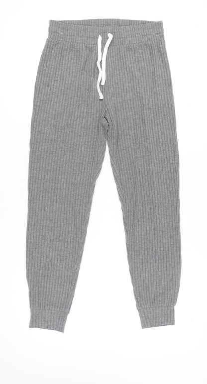 Garage Women’s Grey Jogger Trousers Size S Elastic Waist Knit