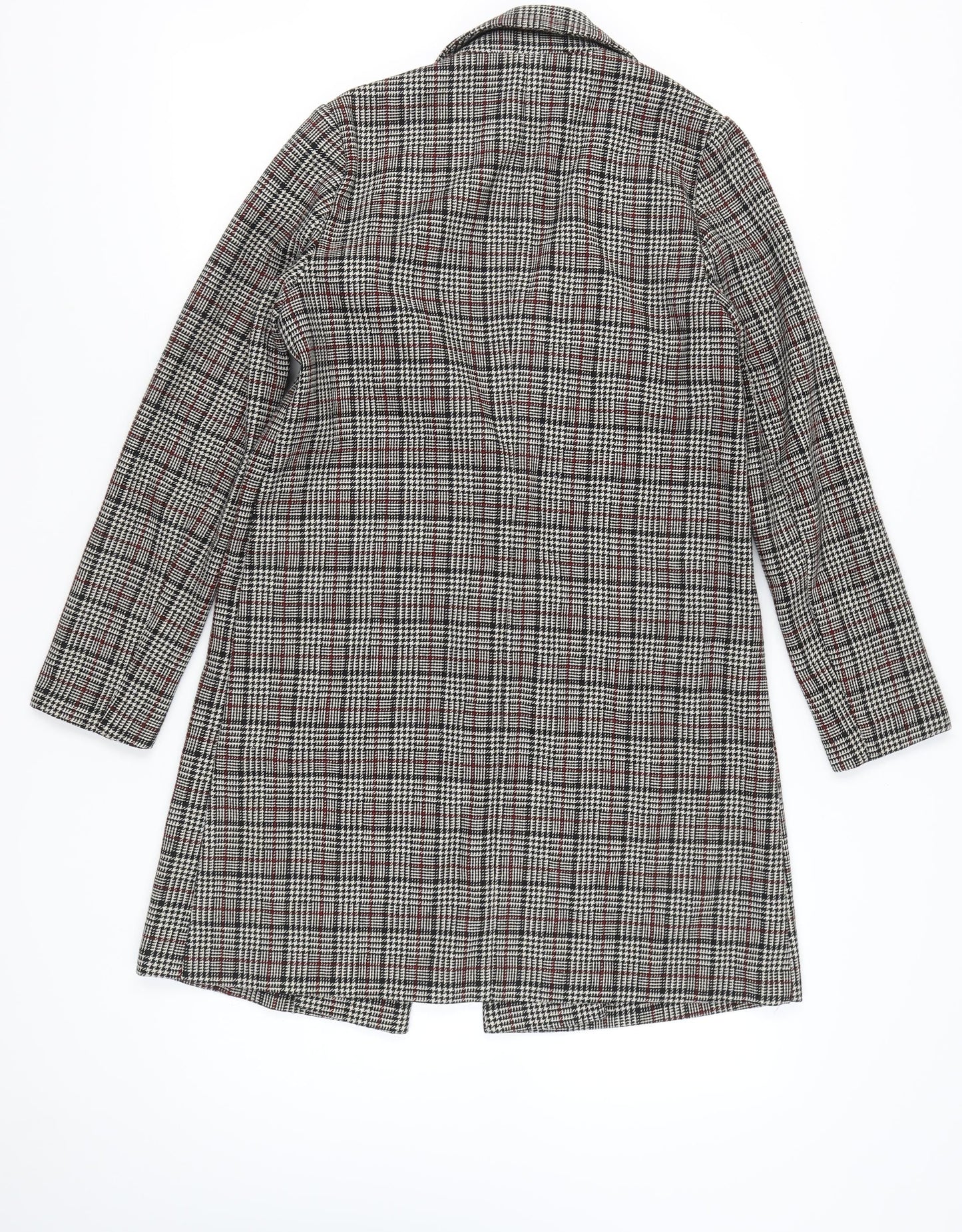 Primark Women’s Multicoloured Checked Mid-Length Overcoat Size 10