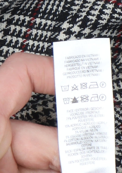 Primark Women’s Multicoloured Checked Mid-Length Overcoat Size 10