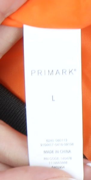 Primark Men’s Green Bomber Jacket L Short Polyester Casual