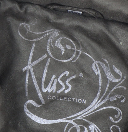 Klass Collection Womens Green Quilted Belted Coat Size 18