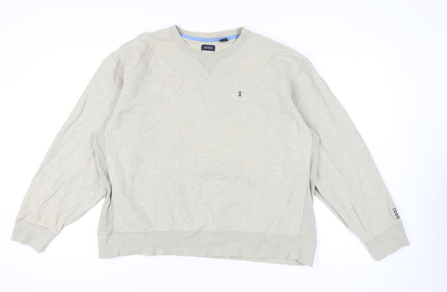 Mens UK Size 2XL IZOD Beige Pullover Sweatshirt