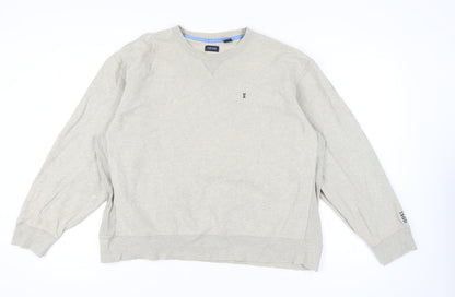 Mens UK Size 2XL IZOD Beige Pullover Sweatshirt