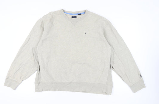 Mens UK Size 2XL IZOD Beige Pullover Sweatshirt