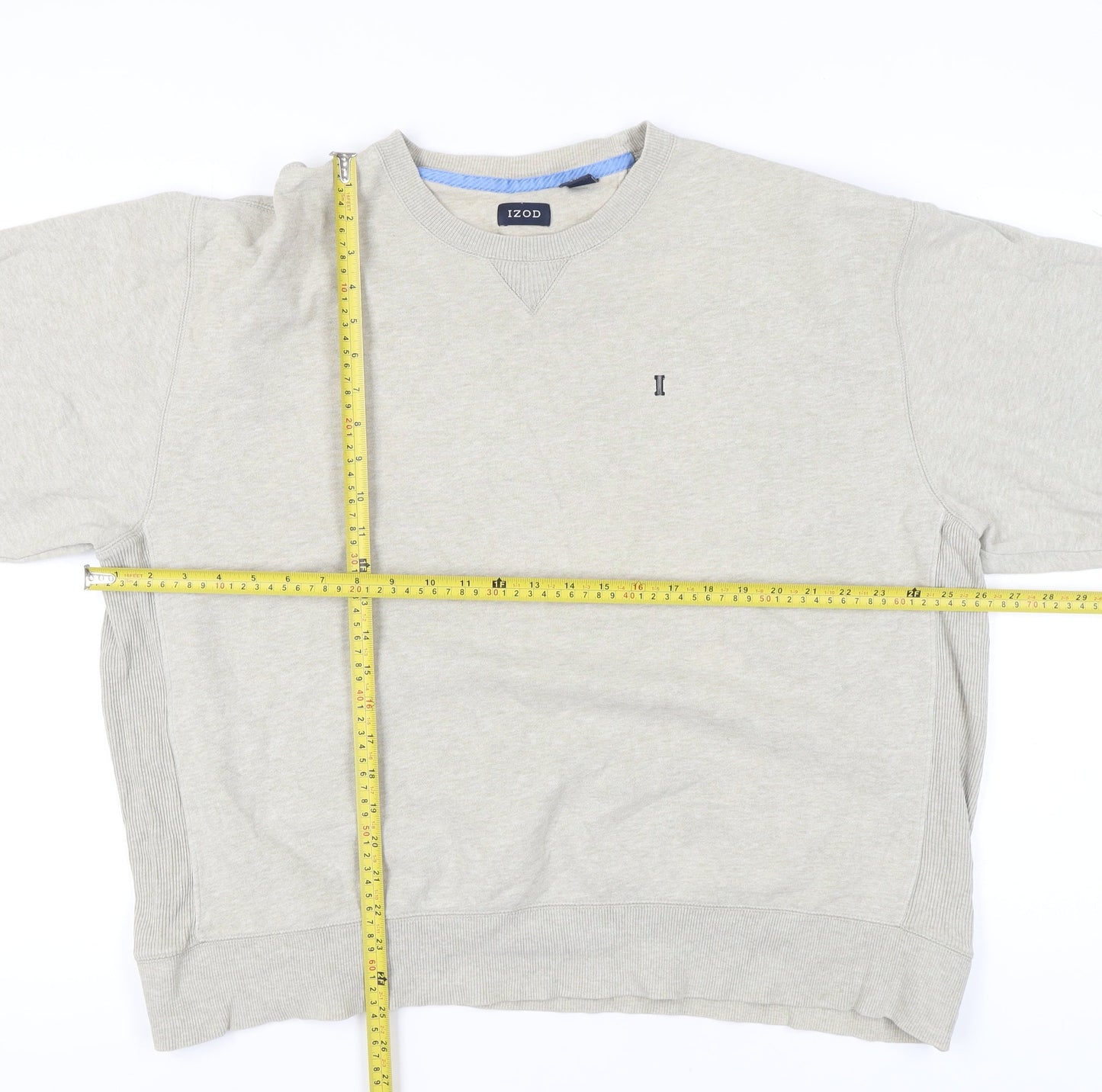 Mens UK Size 2XL IZOD Beige Pullover Sweatshirt