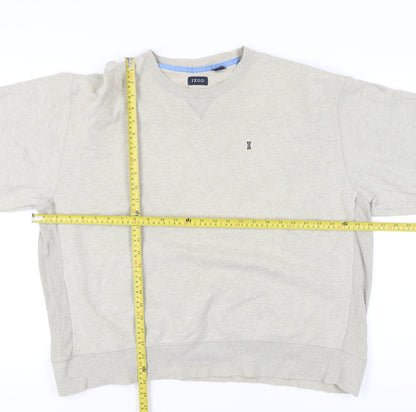 Mens UK Size 2XL IZOD Beige Pullover Sweatshirt
