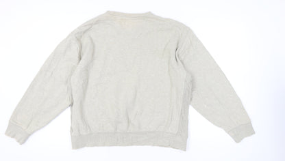 Mens UK Size 2XL IZOD Beige Pullover Sweatshirt