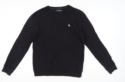 Spitalfields Men’s Black Sweatshirt Size S Pullover Crew Neck Cotton