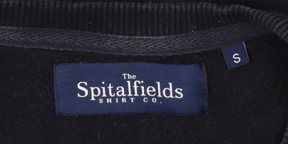 Spitalfields Men’s Black Sweatshirt Size S Pullover Crew Neck Cotton