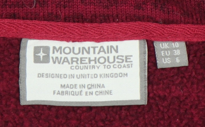 Womens UK Size 10 Mountain Warehouse Red Pullover Sweatshirt