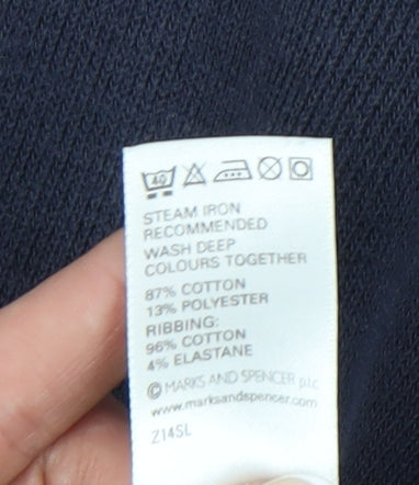 Mens UK Size M Marks and Spencer Blue Pullover Sweatshirt