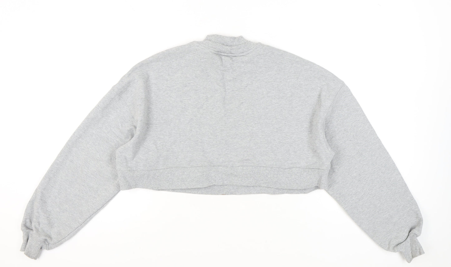 Gymshark Womens Grey Small Cropped Sweatshirt Pullover Regular Fit