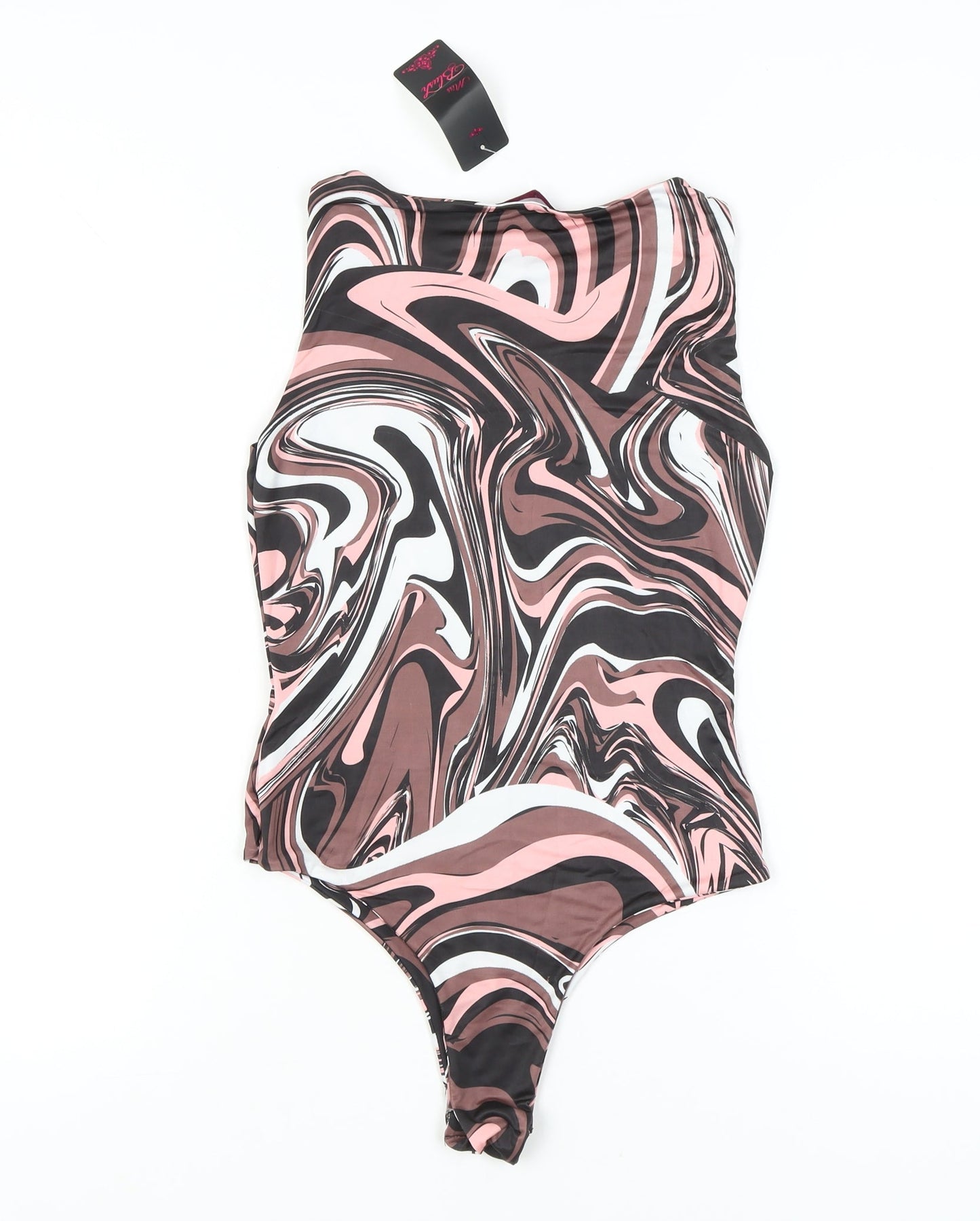 Miss Blush Womens Multicoloured Bodysuit Size 10 Scoop Neck Stretch