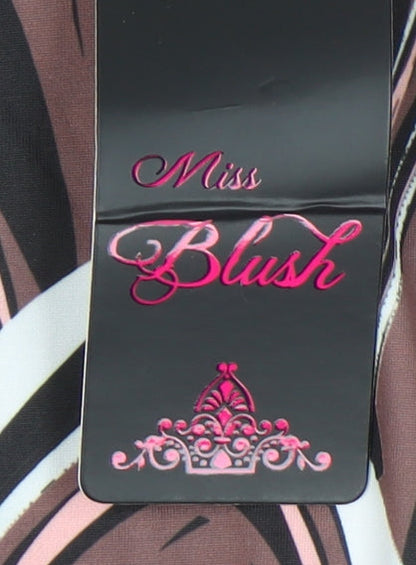 Miss Blush Womens Multicoloured Bodysuit Size 10 Scoop Neck Stretch