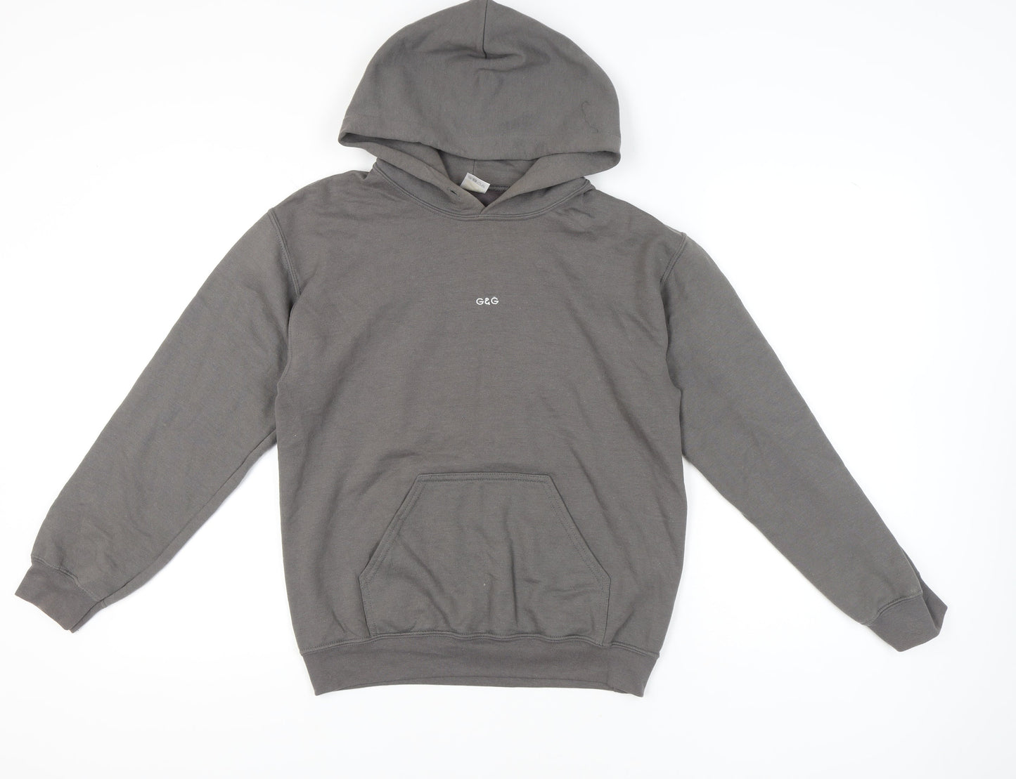Mens UK Size S G&G Grey Pullover Hoodie