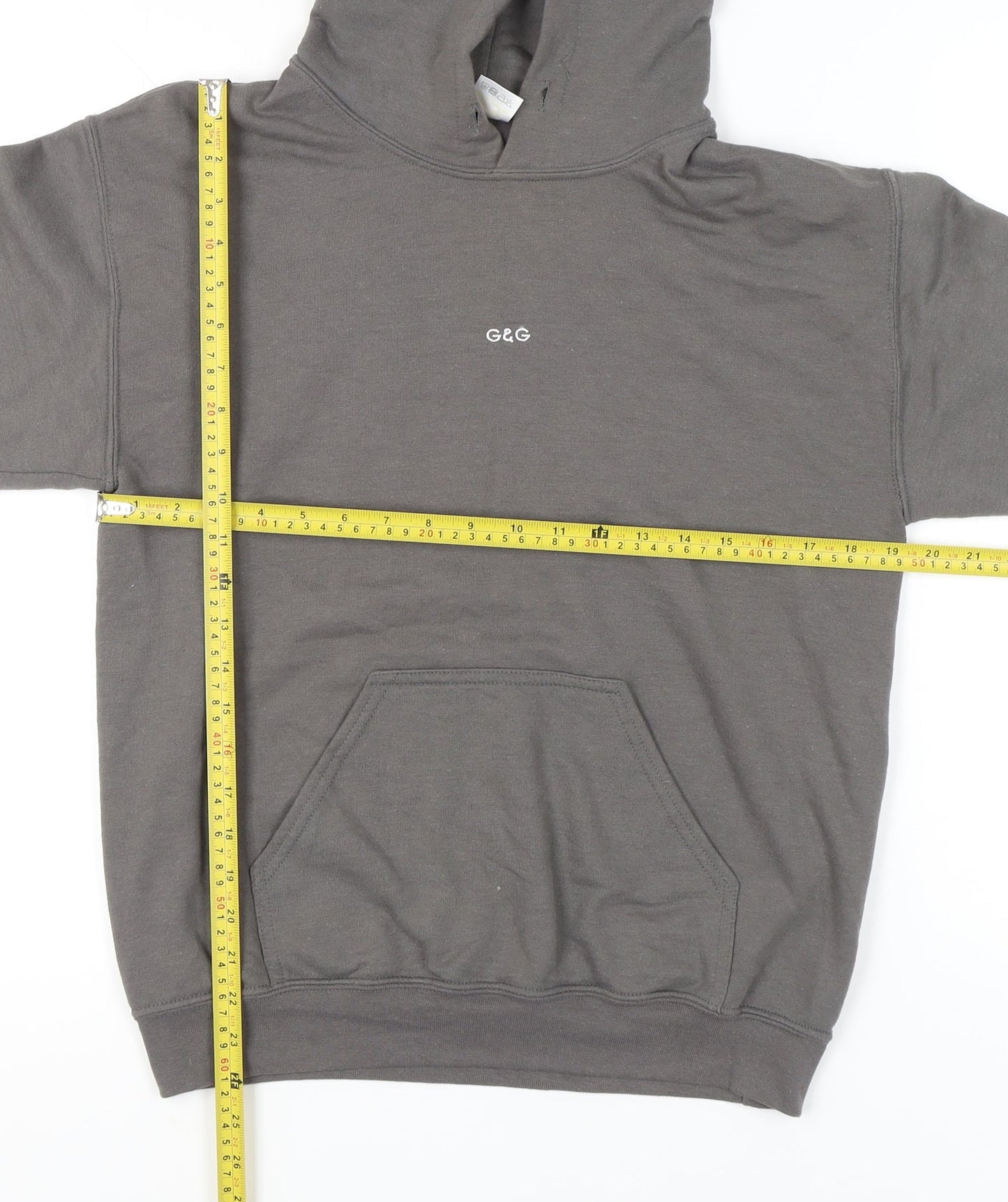 Mens UK Size S G&G Grey Pullover Hoodie