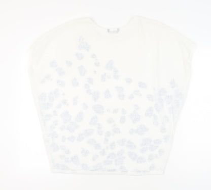 Womens UK Size 16 Roman White Basic T-Shirt