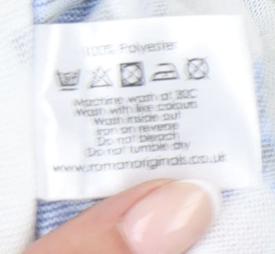 Womens UK Size 16 Roman White Basic T-Shirt